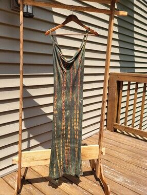 Drape Neck Fairy Bodycon Tie Dye Dress